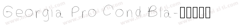 Georgia Pro Cond Bla字体转换
